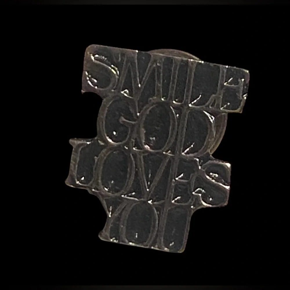 Costume Smile God Loves You Lapel Pin #6963